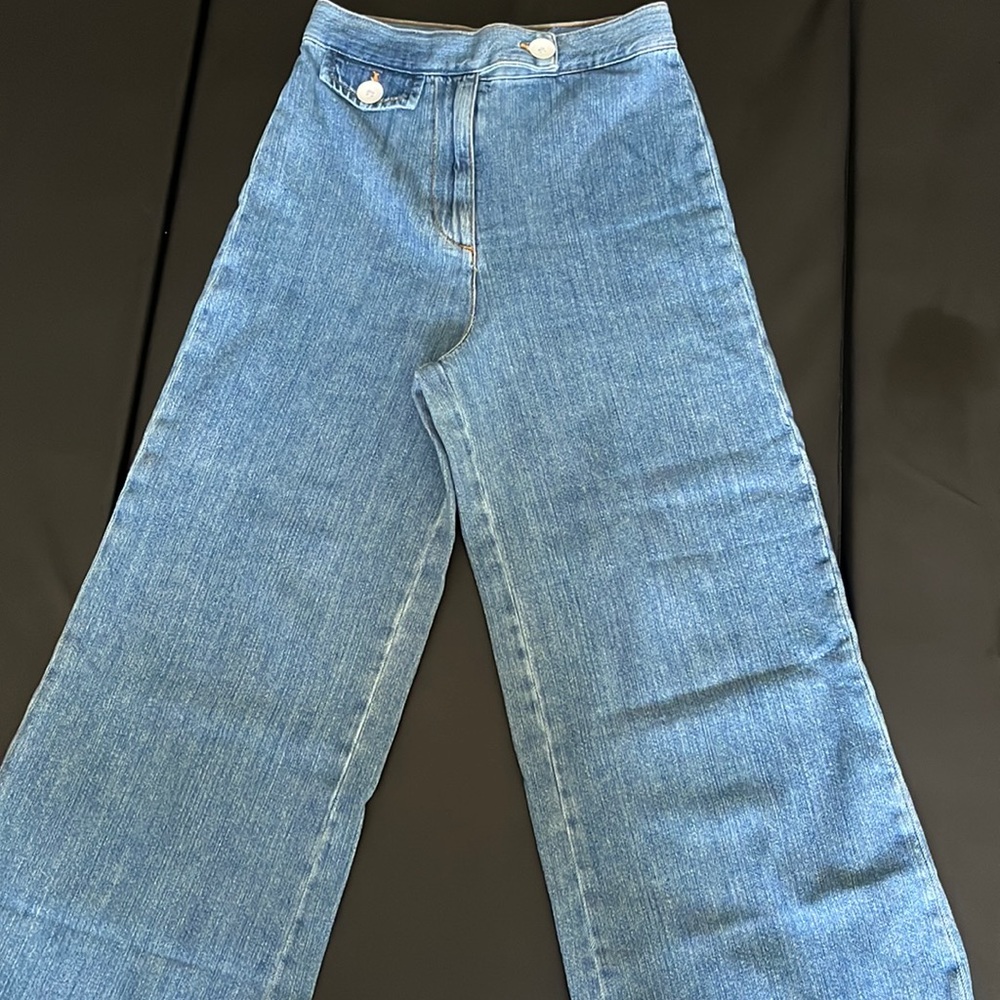ZARA HIGH RISE WIDE LEG JEAN